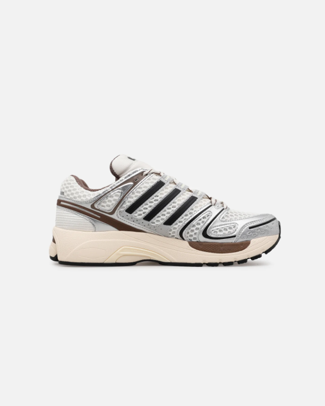 adidas Retro Mesh Sneakers – Silver, White & Brown