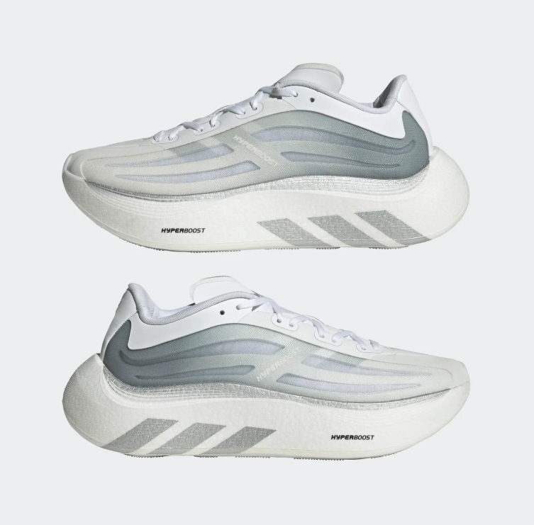 adidas Sculpted Thick-Sole Sneakers – White & Gray