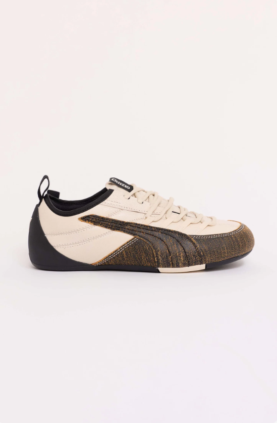 PUMA Low-Profile Sneakers – Cream & Textured Brown