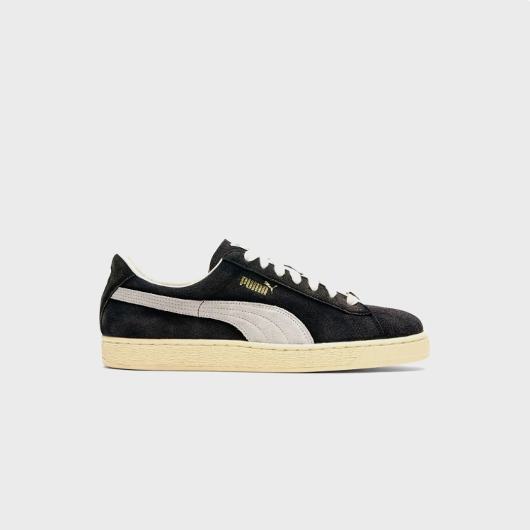 PUMA Retro Low-Top Sneakers – Black & Ivory with Vintage Cream Sole