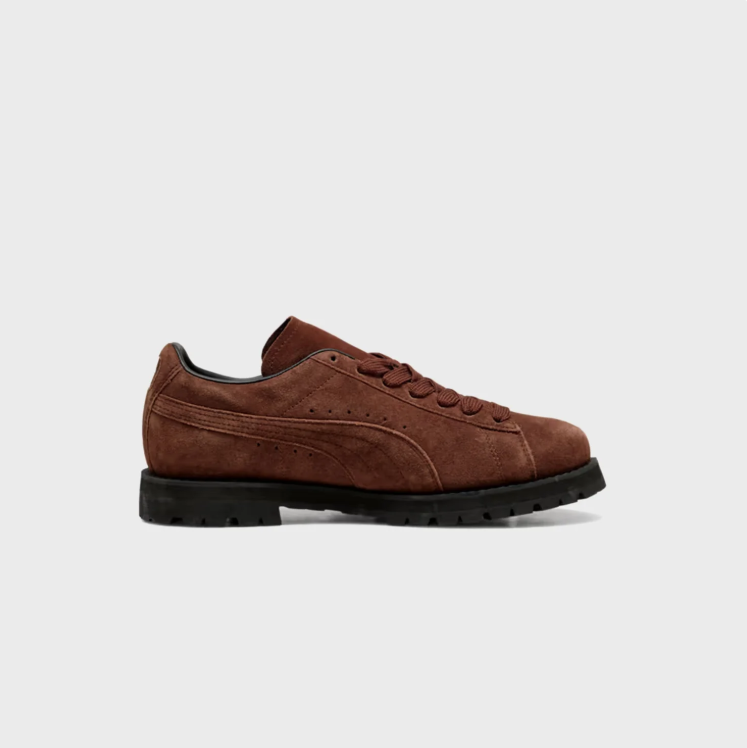 PUMA Retro Sneakers – Rust Brown with Chunky Black Sole
