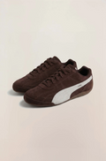 PUMA Low-Profile Sneakers – Dark Brown & White