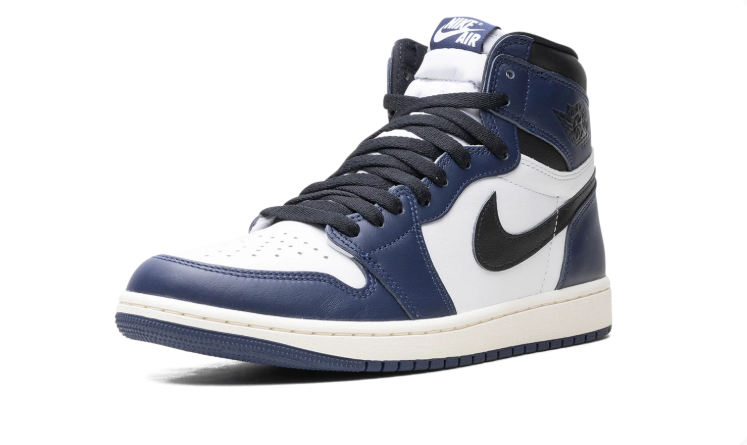 Air Jordan High-Top Sneakers – Navy, White & Black