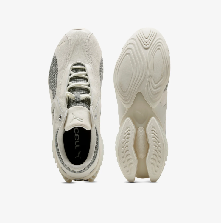 PUMA Sculpted-Heel Sneakers – Cream & Gray