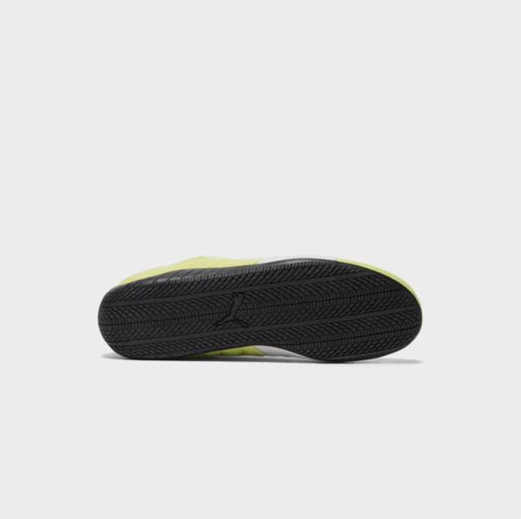 PUMA Low-Profile Sneakers – Lime & White with Black Sole