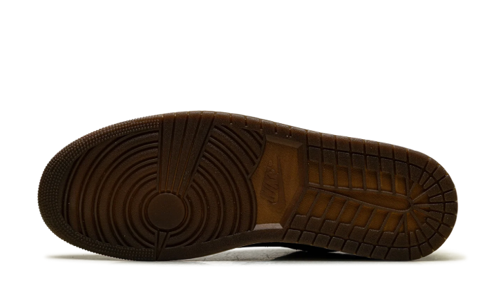 Air Jordan Low-Top Sneakers – Black & Olive Graphic with Red Accents