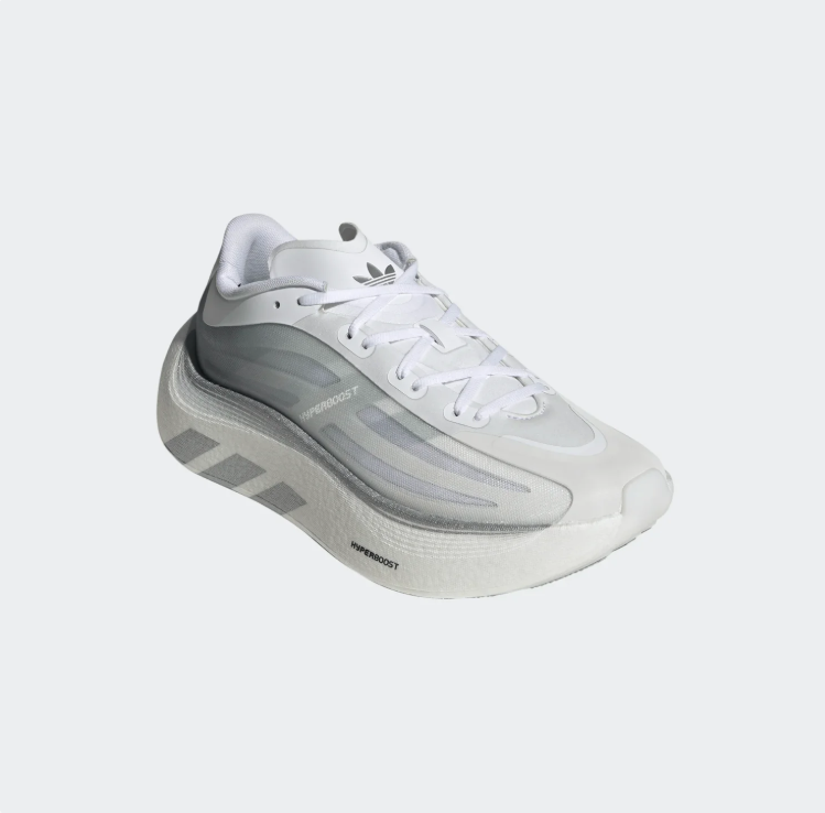 adidas Sculpted Thick-Sole Sneakers – White & Gray