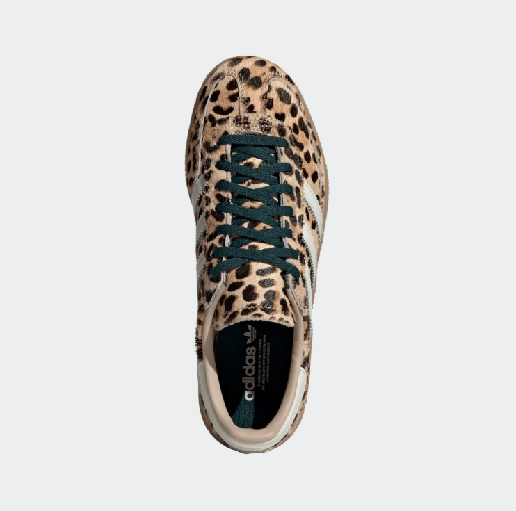 adidas Leopard-Print Low-Top Sneakers – Tan & Cream