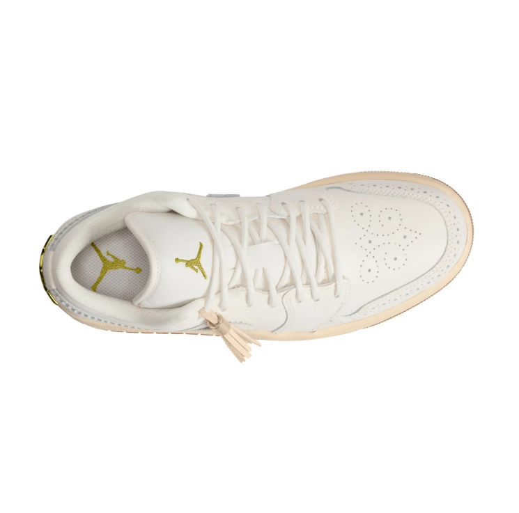 Air Jordan Low-Top Sneakers – Cream & Gold with Tassel Detail