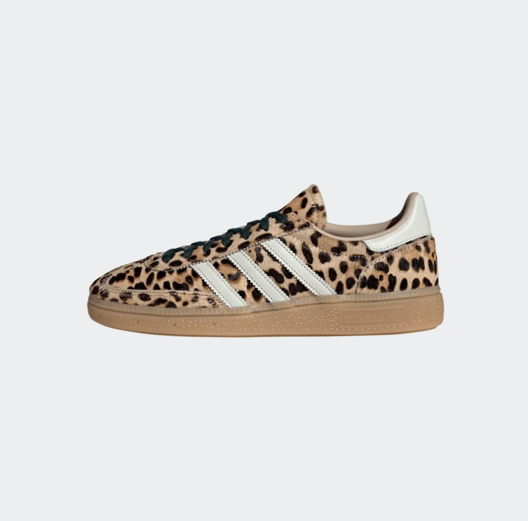 adidas Leopard-Print Low-Top Sneakers – Tan & Cream
