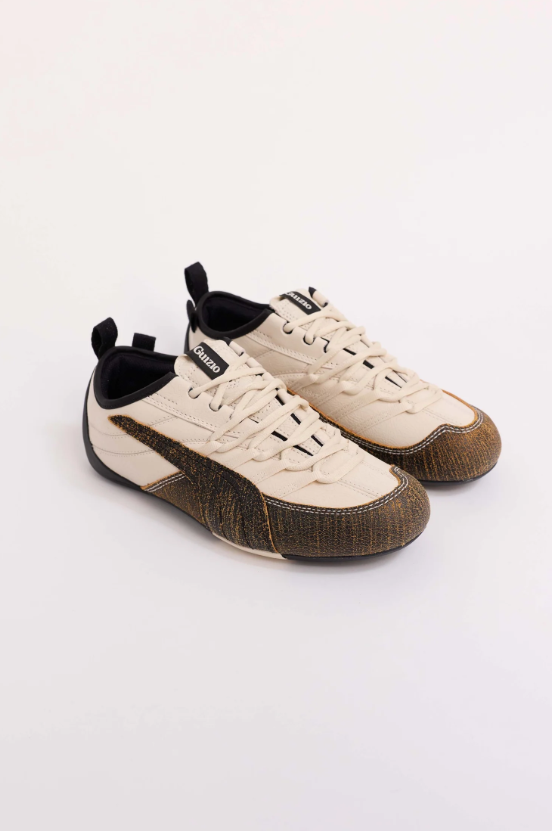 PUMA Low-Profile Sneakers – Cream & Textured Brown