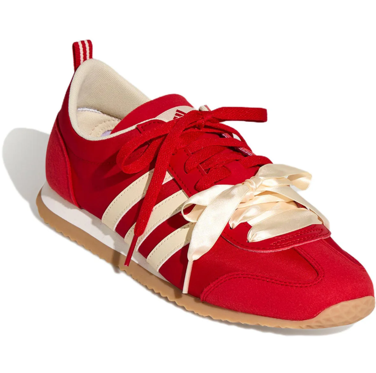 adidas Bow-Lace Low-Top Sneakers – Red & Cream