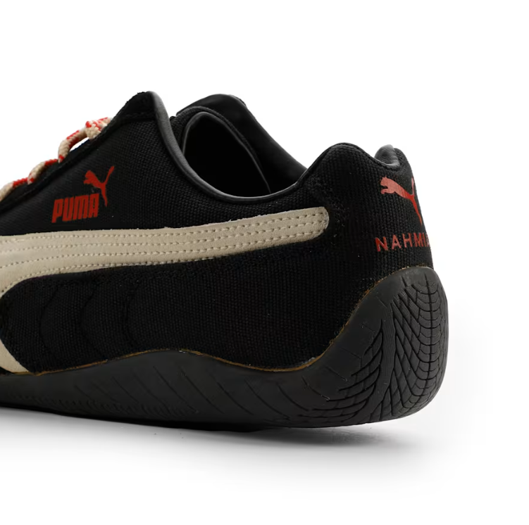 PUMA Low-Profile Sneakers – Black & Cream with Red Accents