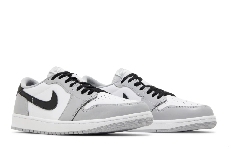 Air Jordan Low-Top Sneakers – Light Gray, White & Black