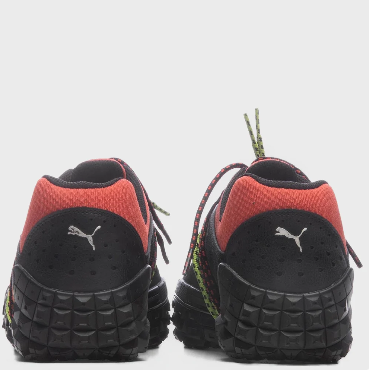 PUMA Low-Top Sneakers – Black & Silver with Red Accents