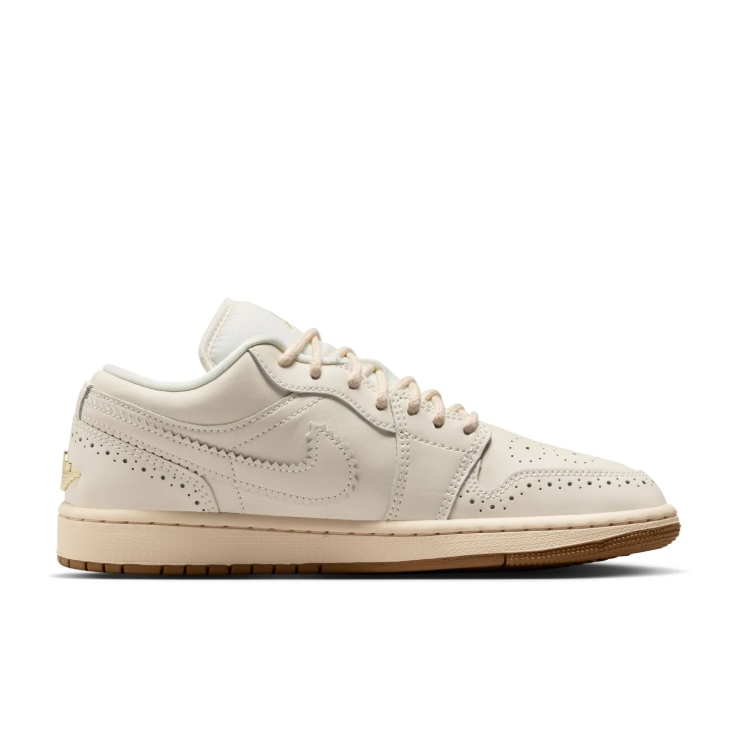 Air Jordan Low-Top Sneakers – Cream & Gold with Tassel Detail