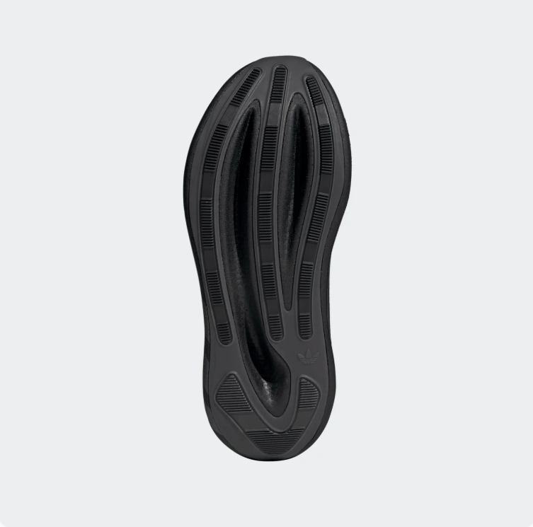 adidas Grid-Texture Thick-Sole Sneakers – All Black