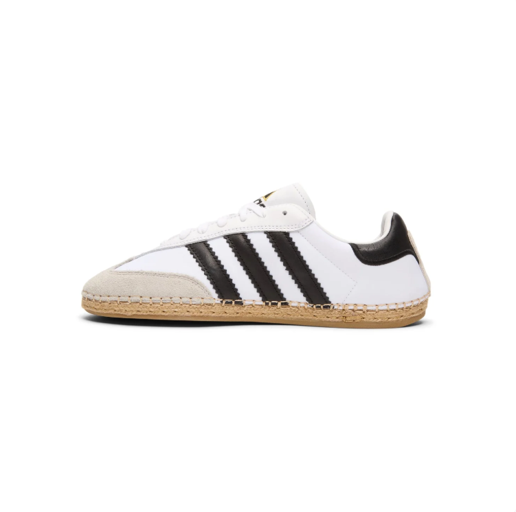 adidas Samba Low-Top Sneakers – White & Black with Woven-Look Sole