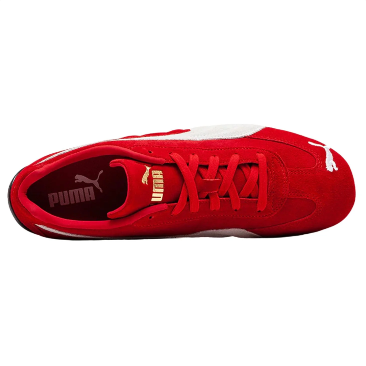 PUMA Low-Profile Sneakers – Red & White with Black Sole
