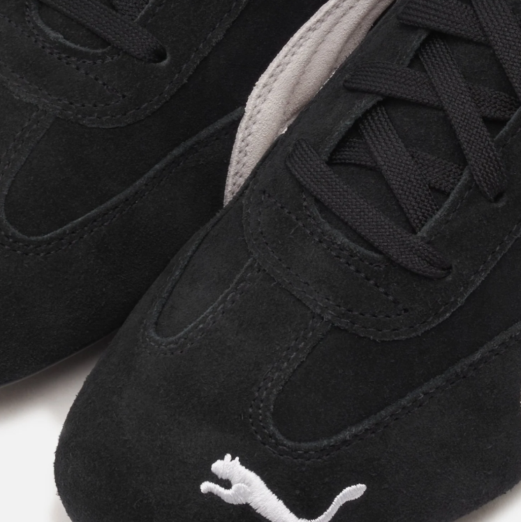 PUMA Low-Profile Sneakers – Black & Cream with Gold Accents