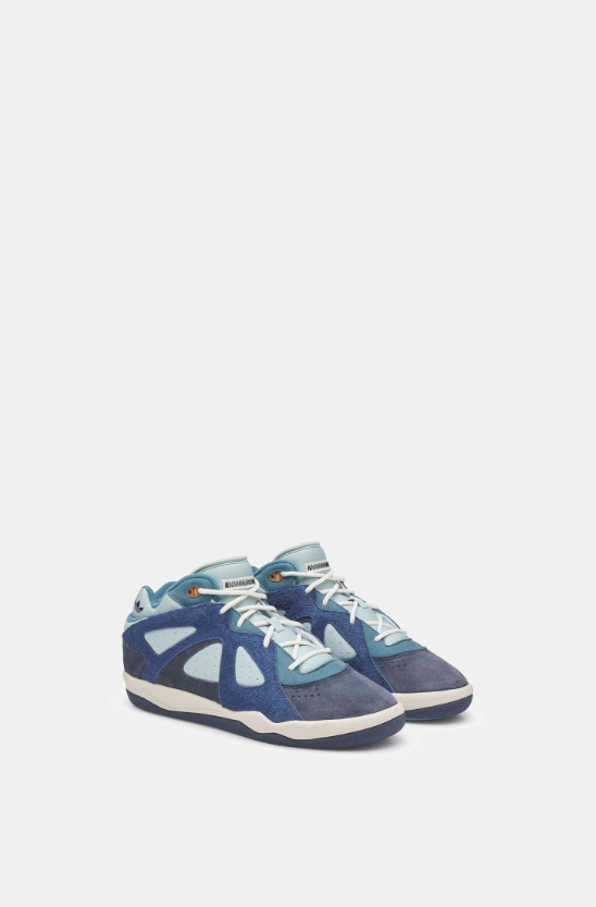 adidas Retro Mid-Top Sneakers – Navy & Light Blue