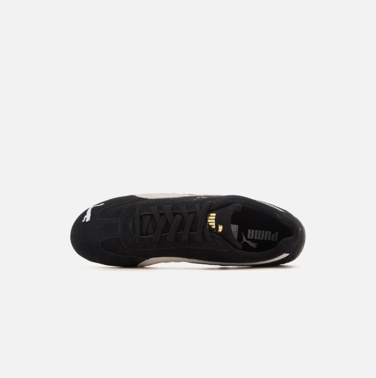 PUMA Low-Profile Sneakers – Black & Cream with Gold Accents