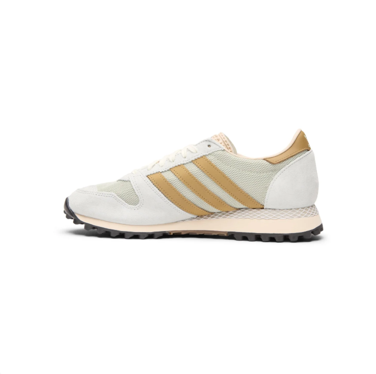 adidas Retro Runner Sneakers – Light Gray & Golden Tan