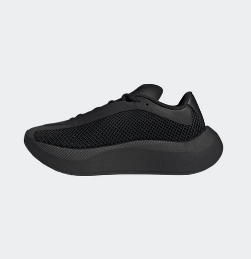 adidas Grid-Texture Thick-Sole Sneakers – All Black