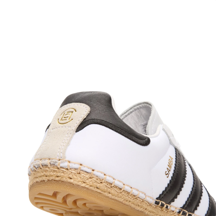 adidas Samba Low-Top Sneakers – White & Black with Woven-Look Sole