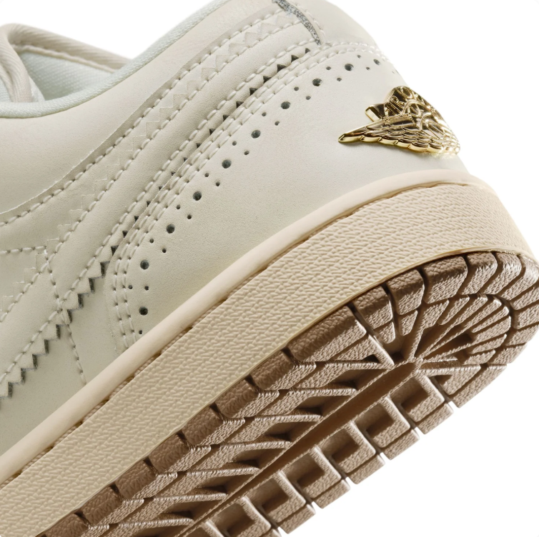 Air Jordan Low-Top Sneakers – Cream & Gold with Tassel Detail