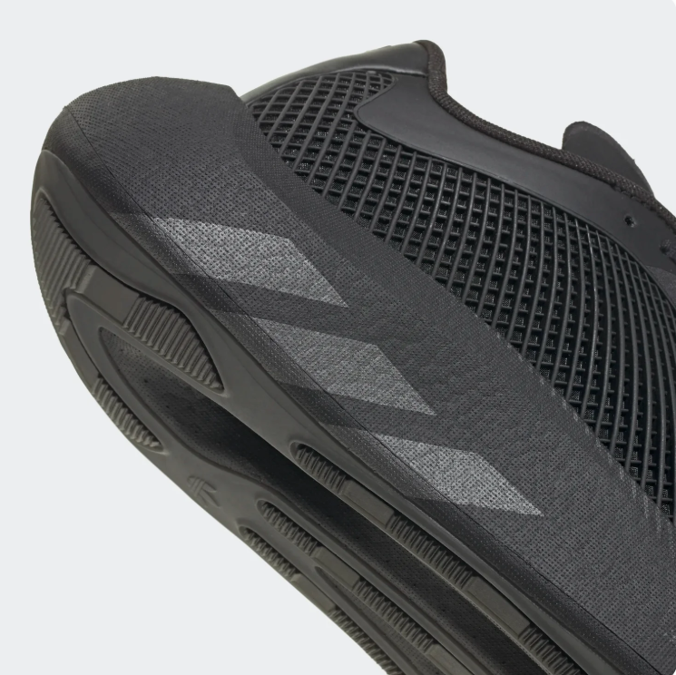 adidas Grid-Texture Thick-Sole Sneakers – All Black