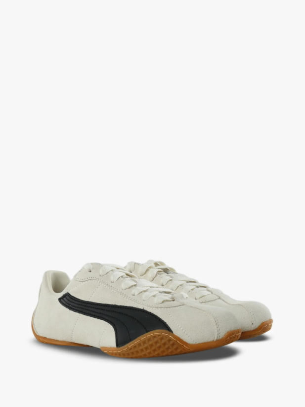 PUMA Low-Profile Sneakers – Cream & Black with Gum Sole