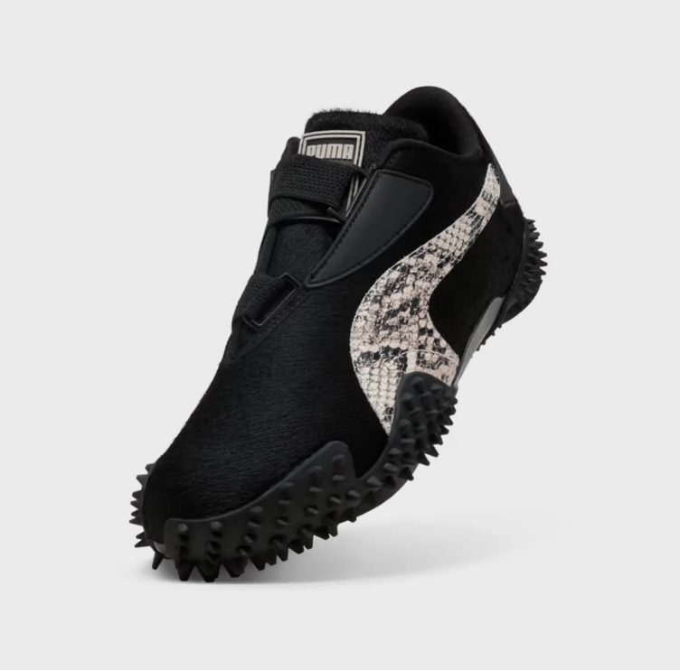 PUMA Sneakers – Black with Snake-Print Accents