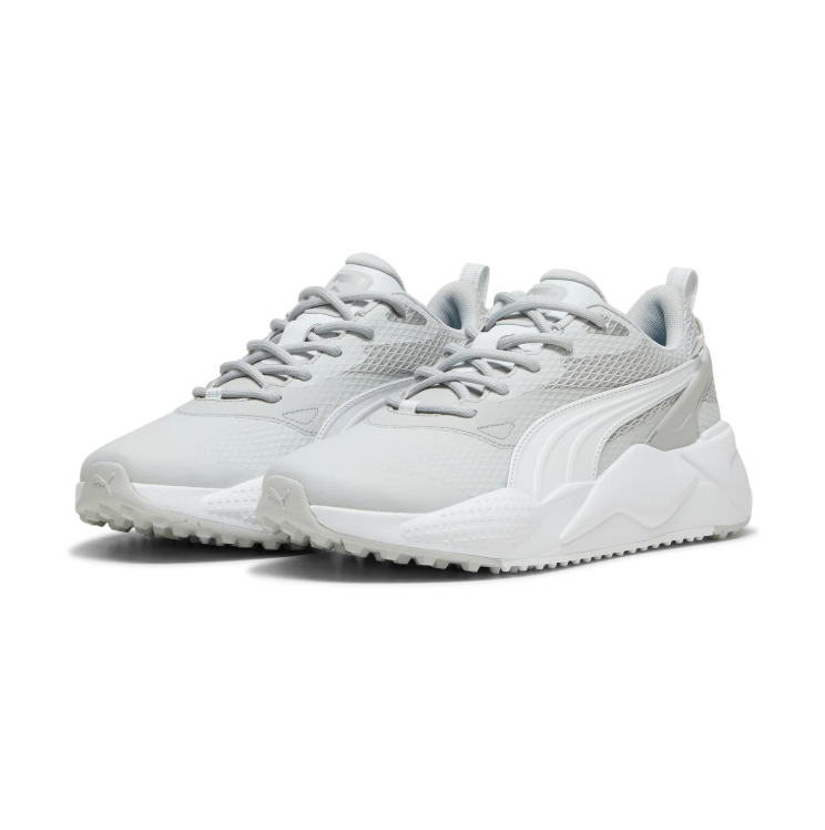 PUMA Chunky Low-Top Sneakers – Light Gray & White