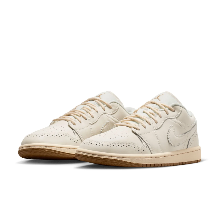 Air Jordan Low-Top Sneakers – Cream & Gold with Tassel Detail
