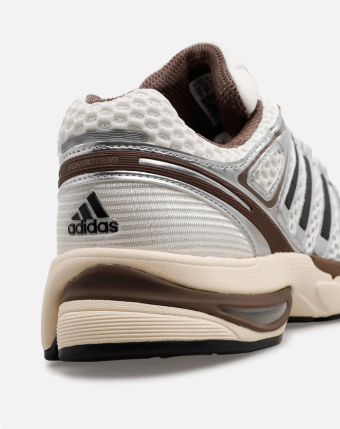 adidas Retro Mesh Sneakers – Silver, White & Brown
