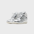 PUMA High-Top Sneakers – Metallic Silver & White