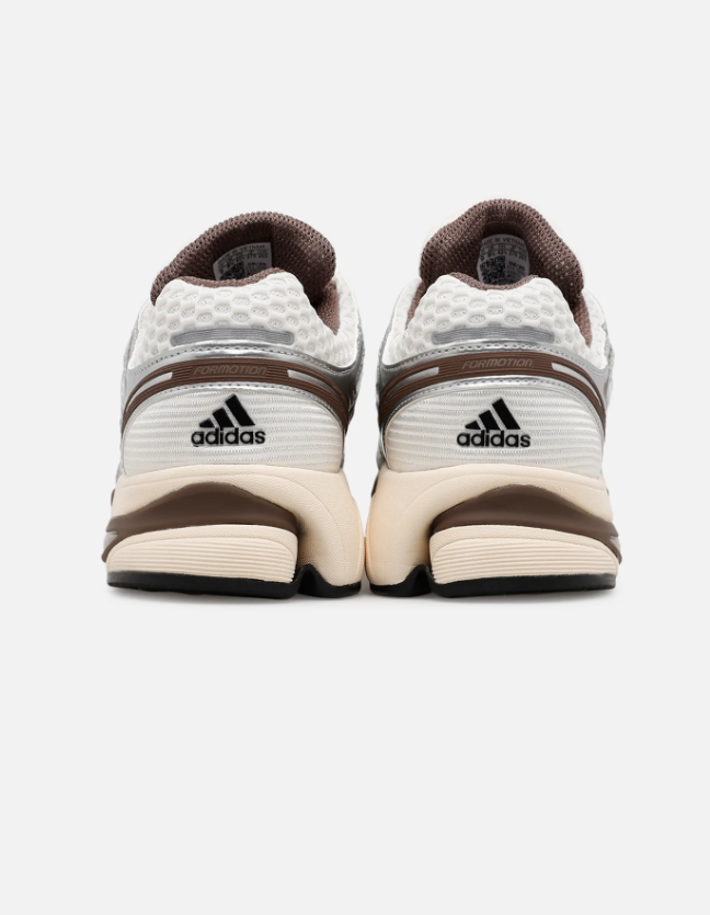 adidas Retro Mesh Sneakers – Silver, White & Brown