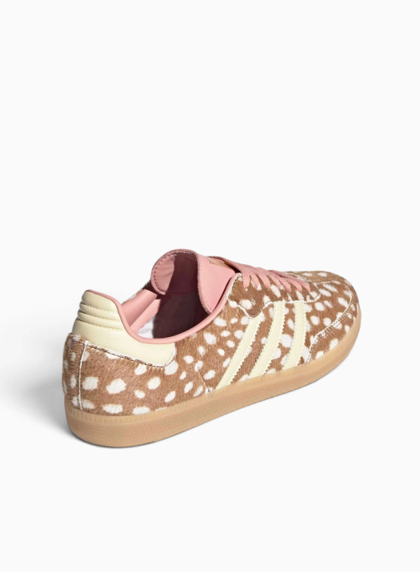adidas Spotted Low-Top Sneakers – Brown, Cream & Pink