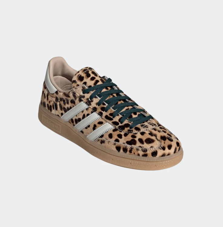 adidas Leopard-Print Low-Top Sneakers – Tan & Cream
