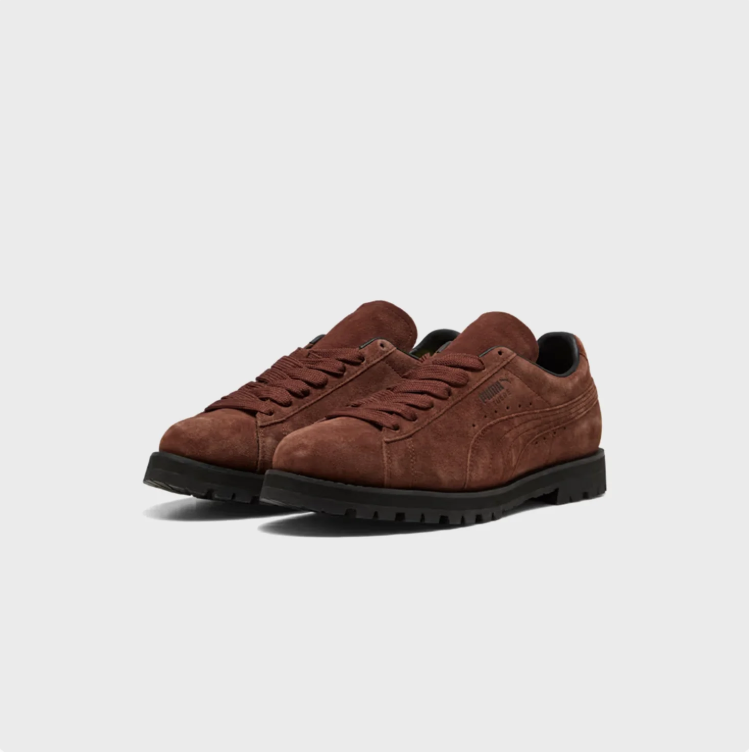 PUMA Retro Sneakers – Rust Brown with Chunky Black Sole