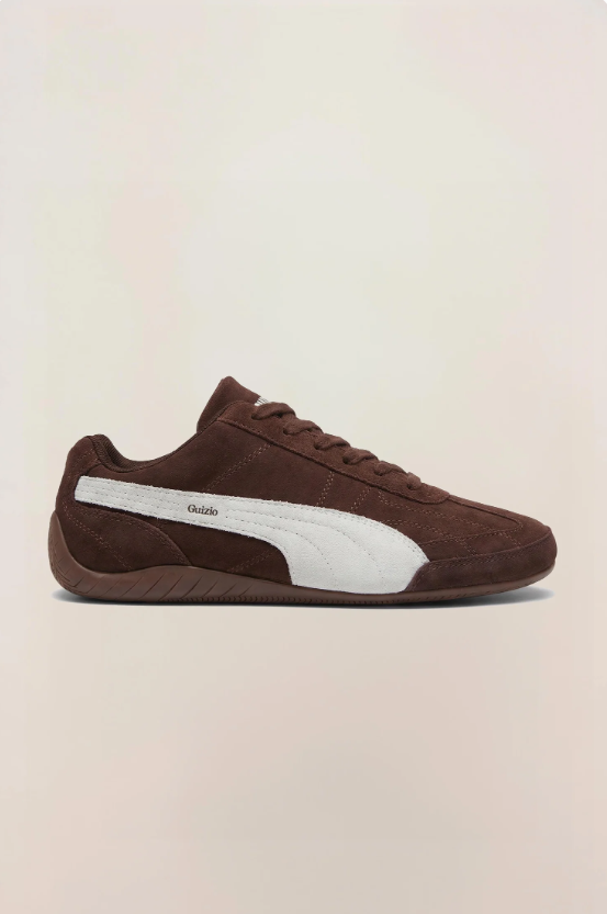 PUMA Low-Profile Sneakers – Dark Brown & White