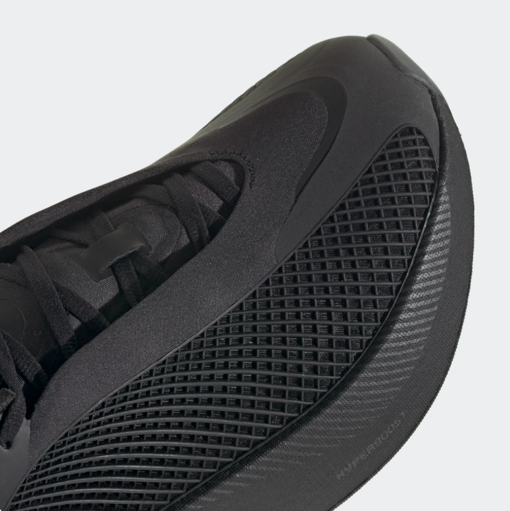 adidas Grid-Texture Thick-Sole Sneakers – All Black