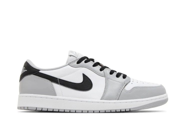 Air Jordan Low-Top Sneakers – Light Gray, White & Black