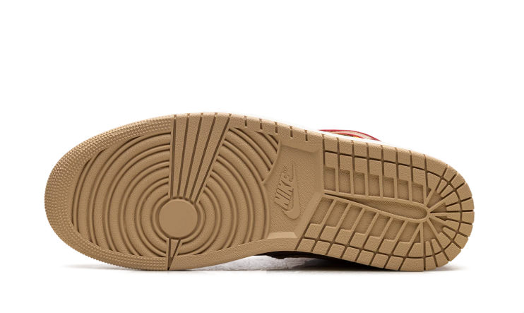 Air Jordan High-Top Sneakers – Brown & Tan with Yellow Drip Swoosh