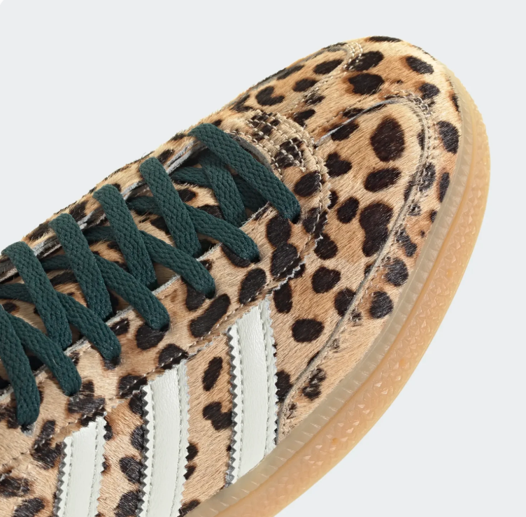 adidas Leopard-Print Low-Top Sneakers – Tan & Cream