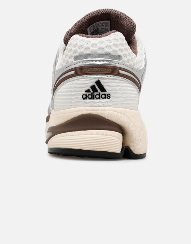 adidas Retro Mesh Sneakers – Silver, White & Brown