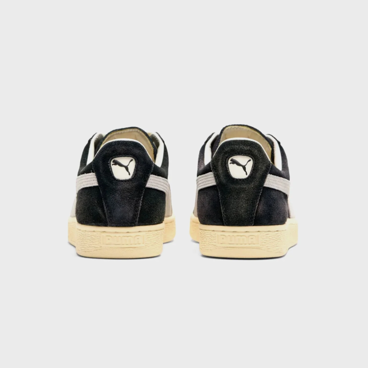 PUMA Retro Low-Top Sneakers – Black & Ivory with Vintage Cream Sole