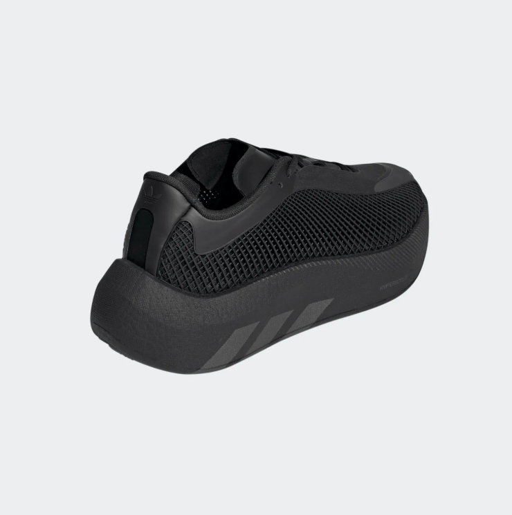 adidas Grid-Texture Thick-Sole Sneakers – All Black