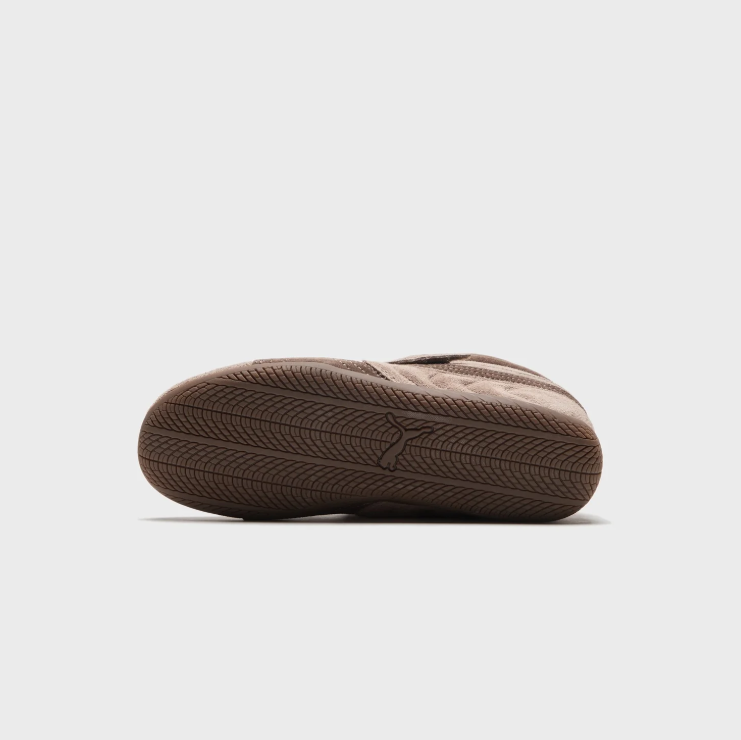 PUMA High-Top Sneakers – Taupe & Brown with Strap Detail